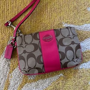 NWOT Coach signature wristlet